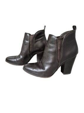 7.5 Michael Kors Chocolate Brown Stacked Heel Chelsea Boot Ankle Booties